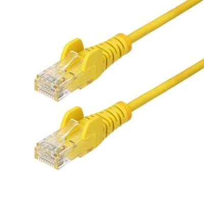 StarTech.com 1,5m Dunne CAT6 Ethernet Kabel, Geel, Snagless, 100W PoE, UTP, LSZH, 28AWG Pure Koperdr