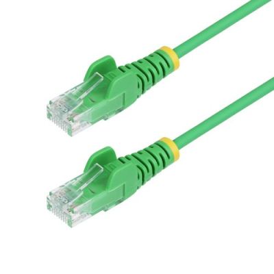 StarTech.com 2,5m Dunne CAT6 Ethernet Kabel, Groen, Snagless, 100W PoE, UTP, LSZH, 28AWG Pure Koperd