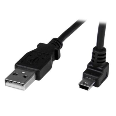 StarTech.com 1 m mini USB-kabel A-naar-mini-B met opwaartse hoek, 1 m, USB A, Mini-USB B, USB 2.0, M