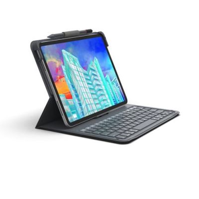 ZAGG Messenger Folio 2, QWERTZ, Zwitsers, Apple, 10.9-inch iPad (Gen 10), Houtskool, Draadloos