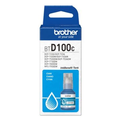Brother BTD100C, Origineel, Cyaan, Brother, MFC-T930DW, DCP-T830DW, DCP-T730DW, DCP-T530DW, DCP-T430
