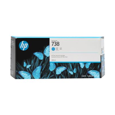 HP 738 300 ml cyaan inktcartridge voor DesignJet, Hoog (XL) rendement, Cyaan, 300 ml, 1 stuk(s), Enk
