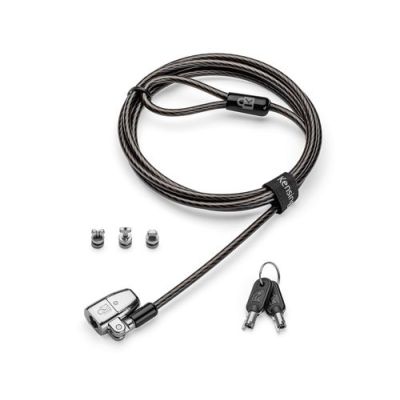 Kensington K68108EUM, 1,8 m, Wig, Sleutel, Zwart, Zilver