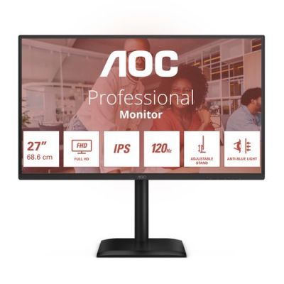 AOC 27E4U, 68,6 cm (27"), 1920 x 1080 Pixels, Full HD, LED, 4 ms, Zwart