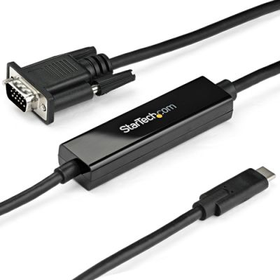 StarTech.com 1m USB C naar VGA Kabel, 1920x1200/1080p USB Type C naar VGA Video Active Adapter Kabel