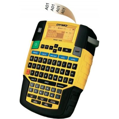 DYMO RHINO 4200, QWERTZ, Thermo transfer, Zwart, Geel