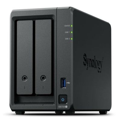 Synology DiskStation DS725+, NAS, Ryzen Embedded, R1600, 4 GB, DDR4, 0 TB