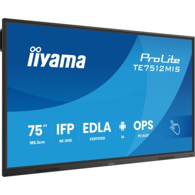iiyama TE7512MIS-B4AG, Digitale signage flatscreen, 165,1 cm (65"), LCD, 3840 x 2160 Pixels, Wifi, 2