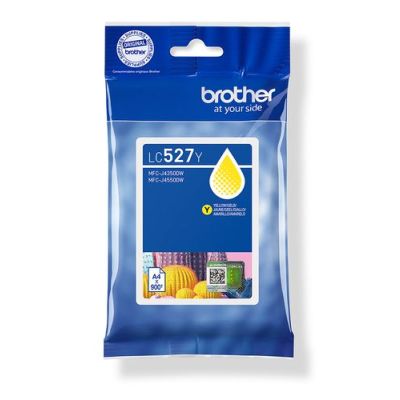 Brother LC527Y, Geel, Inkt op pigmentbasis, 1 stuk(s), 900 pagina's, Enkele verpakking