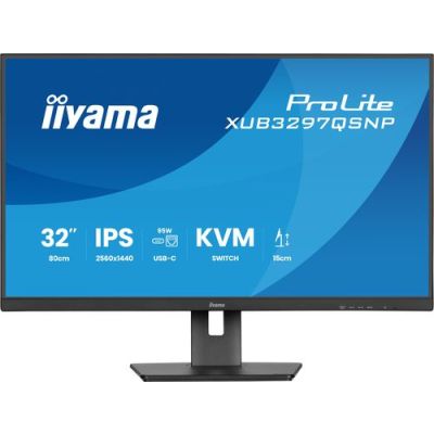 iiyama ProLite XUB3297QSNP-B1, 81,3 cm (32"), 2560 x 1440 Pixels, 4K Ultra HD, LED, 1 ms, Zwart