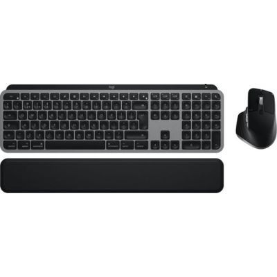 Logitech MX Keys S Combo for Mac, Draadloos, RF-draadloos + Bluetooth, Schaar-toetsschakelaar, QWERT