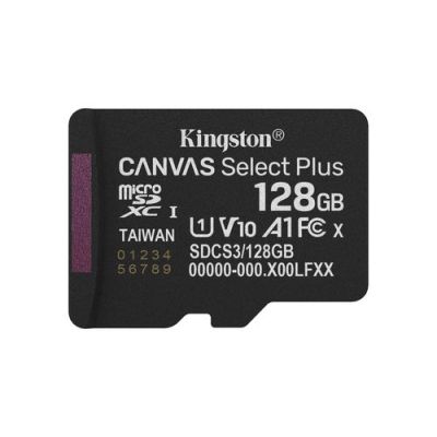 Kingston Technology 128GB micSDXC Canvas Select Plus Gen3 150R A1 enkel pakket zonder ADP, 128 GB, M