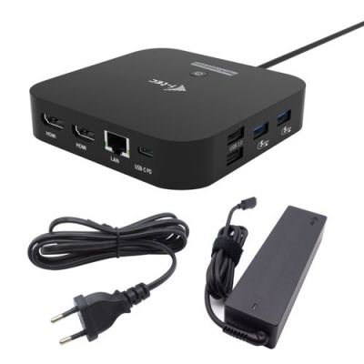 i-tec USB-C Dual HDMI Docking Station with Power Delivery 100 W + Universal Charger 100W, Bedraad, U