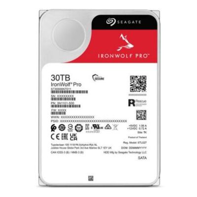 Seagate IronWolf Pro ST30000NT011, 30 TB, 7200 RPM, 512 MB, 3.5", SATA III