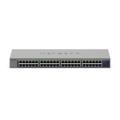 NETGEAR GS748, Unmanaged, Gigabit Ethernet (10/100/1000), Full duplex, Power over Ethernet (PoE), Ra