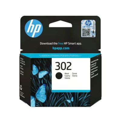 HP 302 originele zwarte inktcartridge, Normaal rendement, Zwart, Inkt op pigmentbasis, 3,5 ml, 1 stu