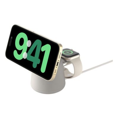 Belkin BoostCharge Pro, Binnen, AC, Draadloos opladen, 1,5 m, Beige