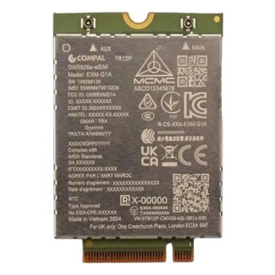 DELL DW5826E, Intern, Draadloos, PCI Express, WWAN