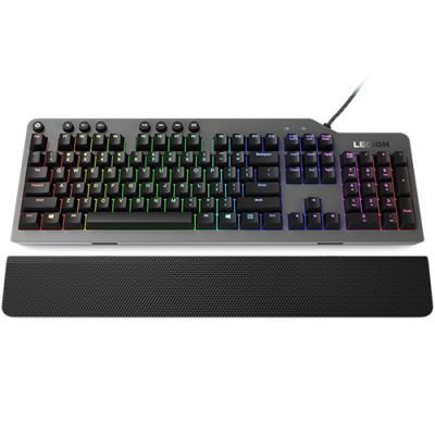 Lenovo Legion K500, Bedraad, USB, Mechanische keyswitch, QWERTY, RGB LED, Zwart, Grijs