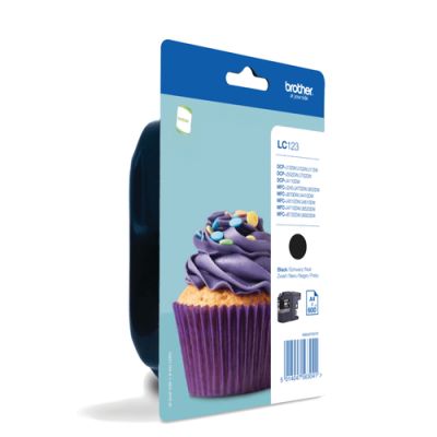Brother LC123BKBP, 600 pagina's, 1 stuk(s), Enkele verpakking
