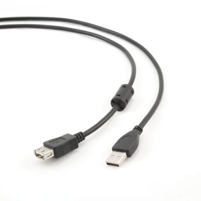 Gembird 15ft, USB 2.0-A - USB 2.0-A, 4,5 m, USB A, USB A, USB 2.0, Mannelijk/Vrouwelijk, Zwart