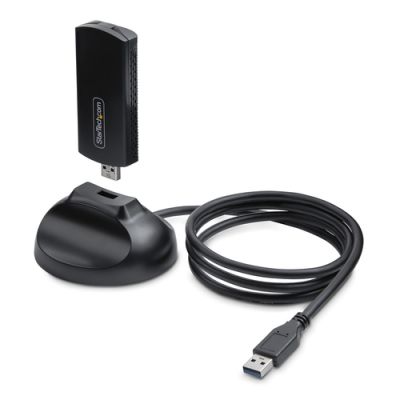 StarTech.com Wi-Fi 6E USB Adapter/Dongle, Voor Desktop/Laptop PC, Wireless NIC met Uitklapbare Anten