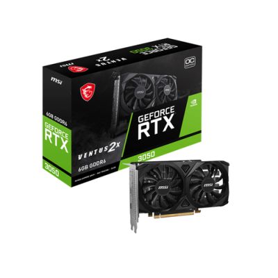 MSI VENTUS GeForce RTX 3050 2X E 6G OC, GeForce RTX 3050, 6 GB, GDDR6, 96 Bit, 7680 x 4320 Pixels, P