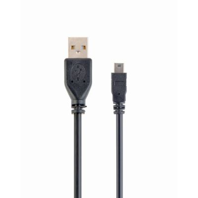 Gembird 1.8m USB 2.0 A/mini-USB M, 1,8 m, USB A, Mini-USB B, USB 2.0, Mannelijk/Mannelijk, Zwart