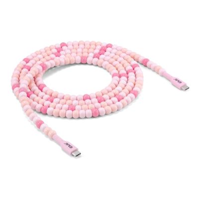 CLUB3D USB-C® Beaded Kabel Roze, 2 m, USB C, USB C, 0,48 Gbit/s, Roze