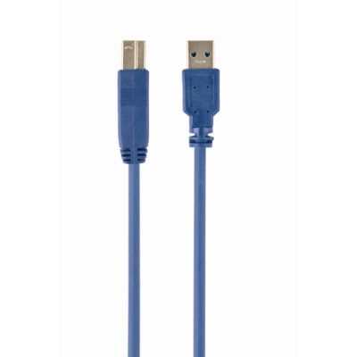 Gembird CCP-USB3-AMBM-10, 3 m, USB A, USB B, Mannelijk/Mannelijk, 5 Gbit/s, Blauw