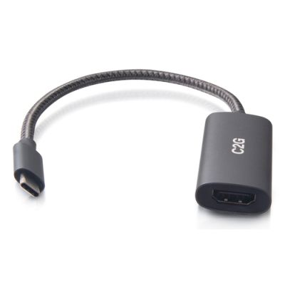 C2G C2G54550, 0,25 m, USB Type-C, HDMI, Mannelijk, Vrouwelijk, Recht