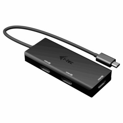 i-tec USB-C Triple 4K HDMI Video Adapter, Power Delivery 100W, 0,2 m, USB Type-C, 3 x HDMI, Mannelij