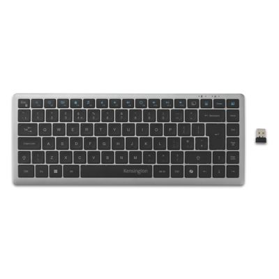Kensington KB435 EQ Rechargeable Multi-Device Compact Keyboard, Draadloos, RF-draadloos + Bluetooth,