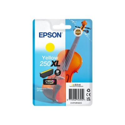Epson 250XL Violin Claria Photo HD, Hoog (XL) rendement, Geel, 8,9 ml, 1 stuk(s), Enkele verpakking