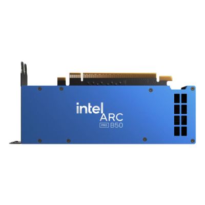 Intel Arc Pro B50, 16 GB, GDDR6, 128 Bit, 7680 x 4320 Pixels, PCI Express 5.0, 1 ventilator(en)