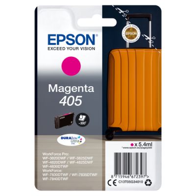 Epson Singlepack Magenta 405 DURABrite Ultra Ink, Normaal rendement, Inkt op pigmentbasis, 5,4 ml, 1