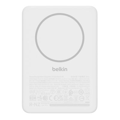 Belkin BPD010hqWH, 5000 mAh, Draadloos opladen, 7,5 W, Wit