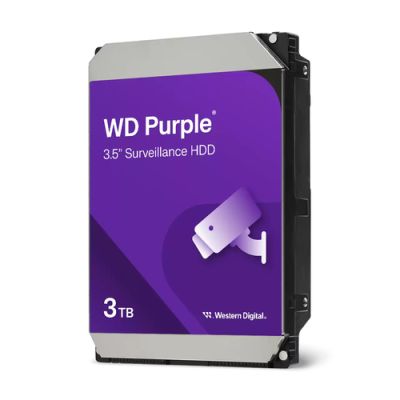 Western Digital Purple , 3 TB, 5400 RPM, 128 MB, 3.5", SATA III