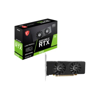 MSI GEFORCE RTX 3050 LP E 6G OC, GeForce RTX 3050, 6 GB, GDDR6, 96 Bit, 7680 x 4320 Pixels, PCI Expr