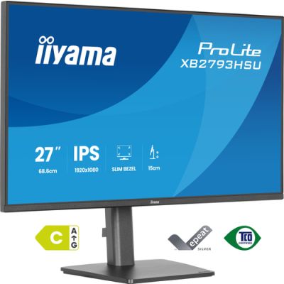 iiyama ProLite XB2793HSU-B1, 68,6 cm (27"), 1920 x 1080 Pixels, Full HD, LED, 1 ms, Zwart
