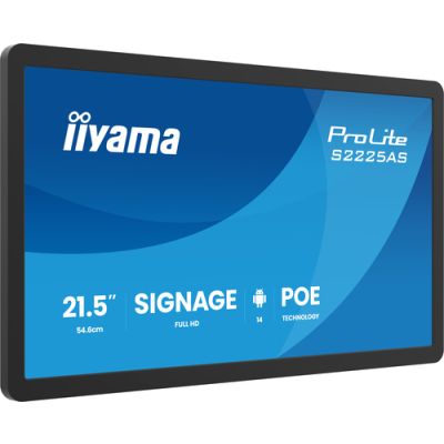 iiyama ProLite S2225AS-B1P, Digitale signage flatscreen, 54,6 cm (21.5"), LCD, 1920 x 1080 Pixels, W