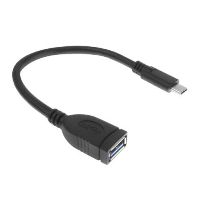 ACT AC7340, 0,2 m, USB C, USB A, USB 3.2 Gen 1 (3.1 Gen 1), 5000 Mbit/s, Zwart