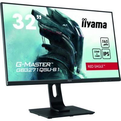 iiyama G-MASTER GB3271QSU-B1, 80 cm (31.5"), 2560 x 1440 Pixels, Wide Quad HD, LED, 1 ms, Zwart
