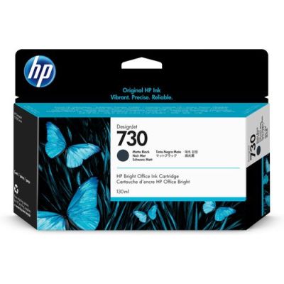 HP 730 matzwarte DesignJet inktcartridge, 130 ml, Normaal rendement, Inkt op pigmentbasis, Inkt op p
