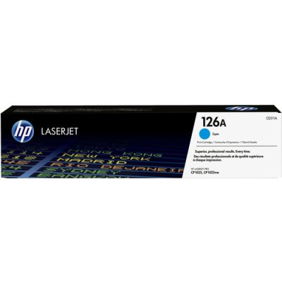 HP 126A originele cyaan LaserJet tonercartridge, 1000 pagina's, Cyaan, 1 stuk(s)