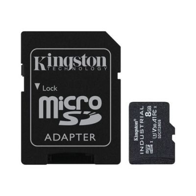 Kingston Technology Industrial, 8 GB, MicroSDHC, Klasse 10, UHS-I, Class 3 (U3), V30