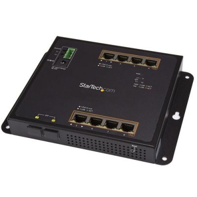 StarTech.com 8 poorts PoE+ Gigabit ethernet switch met 2 SFP connecties managed wandmonteerbaar met