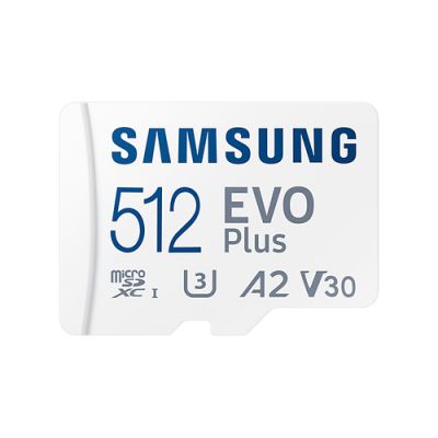 Samsung EVO Plus, 512 GB, MicroSDXC, Klasse 10, UHS-I, 130 MB/s, 130 MB/s
