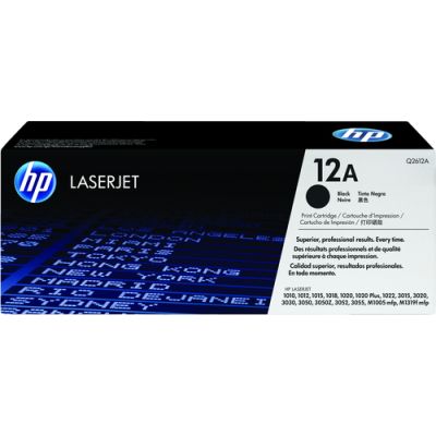 HP 12A originele zwarte LaserJet tonercartridge, 2000 pagina's, Zwart, 1 stuk(s)