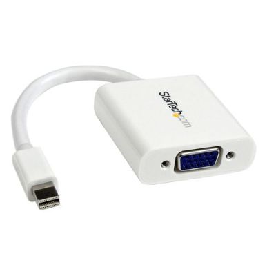 StarTech.com Mini DisplayPort naar VGA Video Adapter Wit, 0,13 m, Mini DisplayPort, VGA (D-Sub), Man